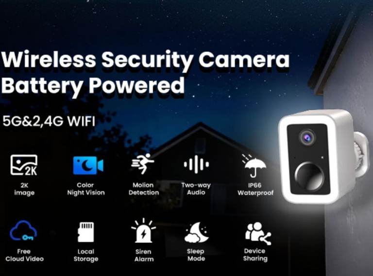 2k Wireless Security Camera Outdoor 