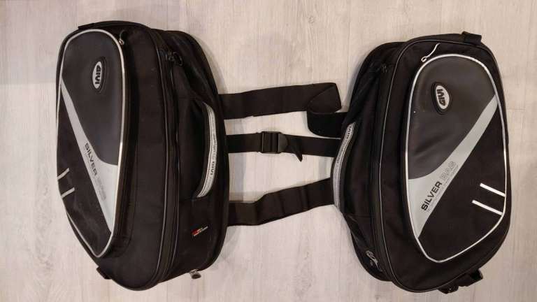 GIVI Universal Soft Motorcycle Panniers / Saddlebags (Expandable + Rain Covers)