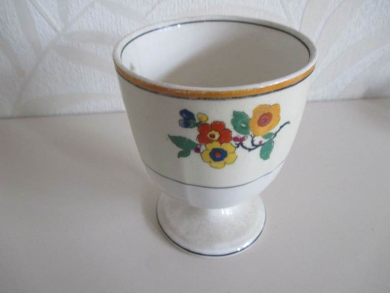Vintage Floral Ceramic Beaker– Good Condition