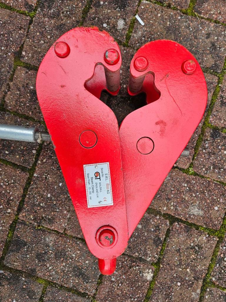 WALSALL 5000KG Beam Clamp - Red, Good Condition
