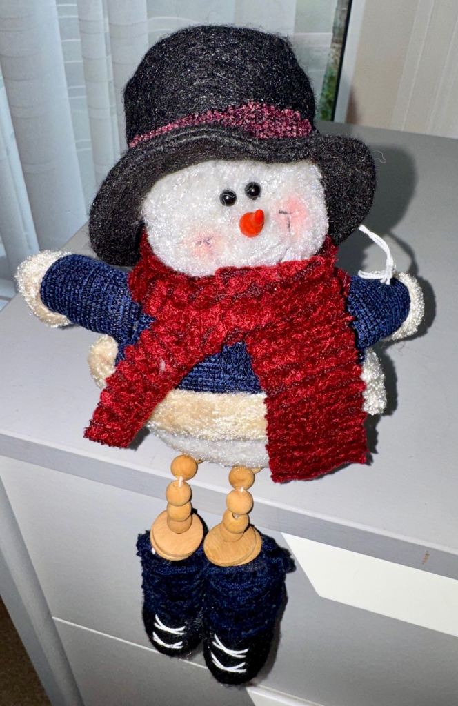 Christmas Snowman and Santa Shelf Sitters – Good Condition
