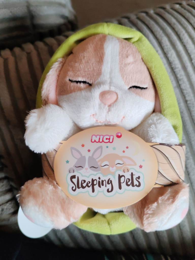NICI Sleeping Pets Bunny Plush Toy – Brand New
