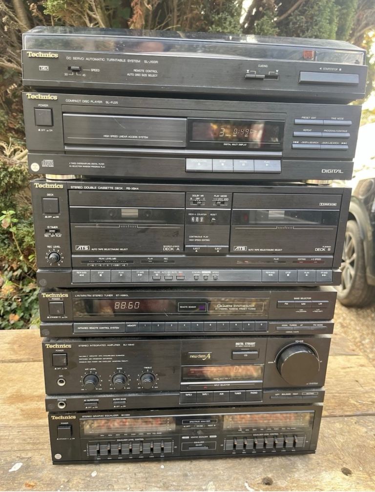 Technics HiFi System Stack SL-PJ25, RS-X844, ST-X880L, SU-X840 SL-J100R SH-E60