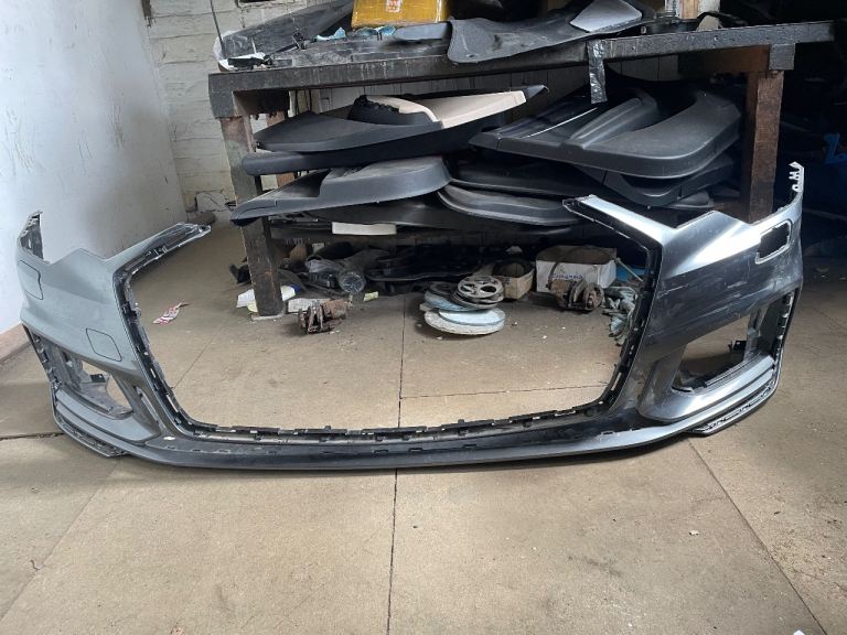 AUDI A6 S6 C8 S LINE FRONT BUMPER IN GREY  (2018-2024)