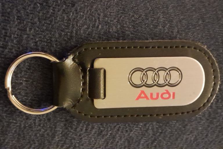 Audi Leather + Metal Key Fob