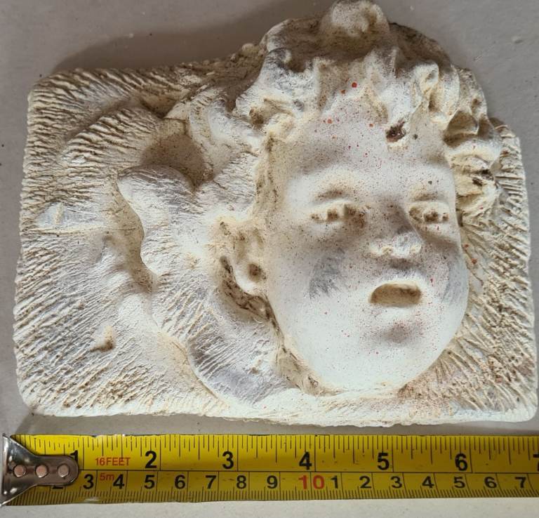 Stone Effect Wall Plaque - Cherub/Angel Head
