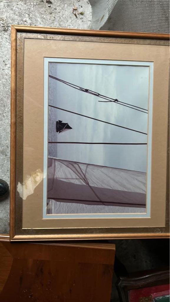 Beautiful framed photo of sailing boat