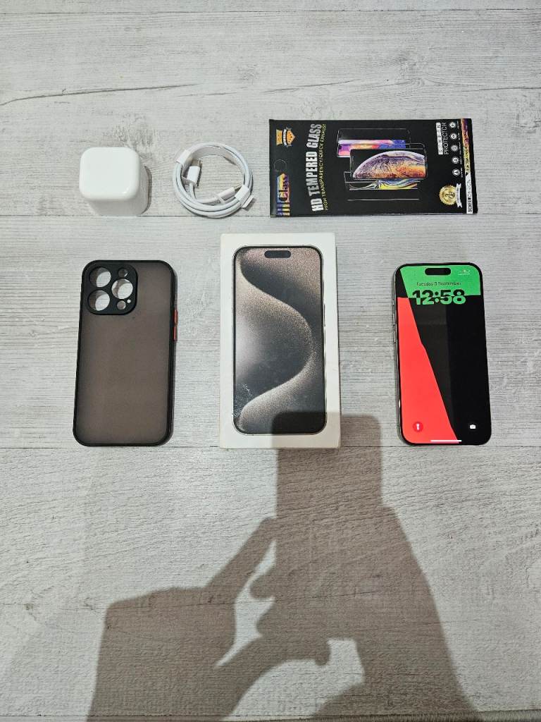 Iphone 15 Pro Max 5G Bundle 256GB Unlocked Natural Warranty 85% Batt
