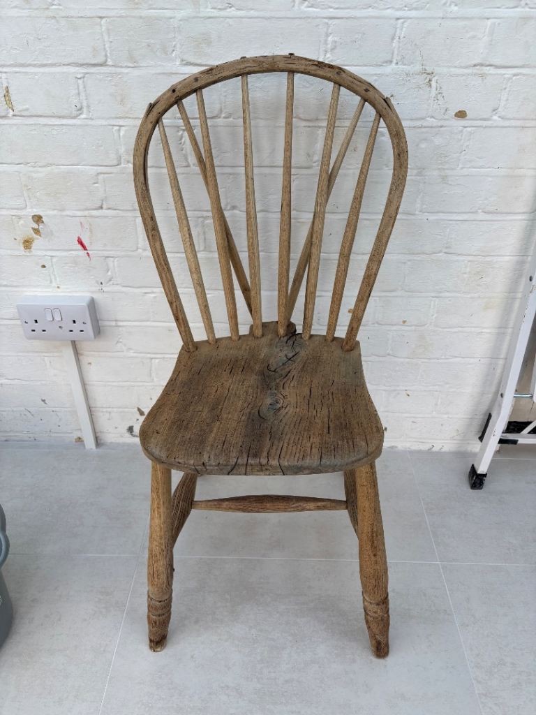 Antique wooden chair restoration project