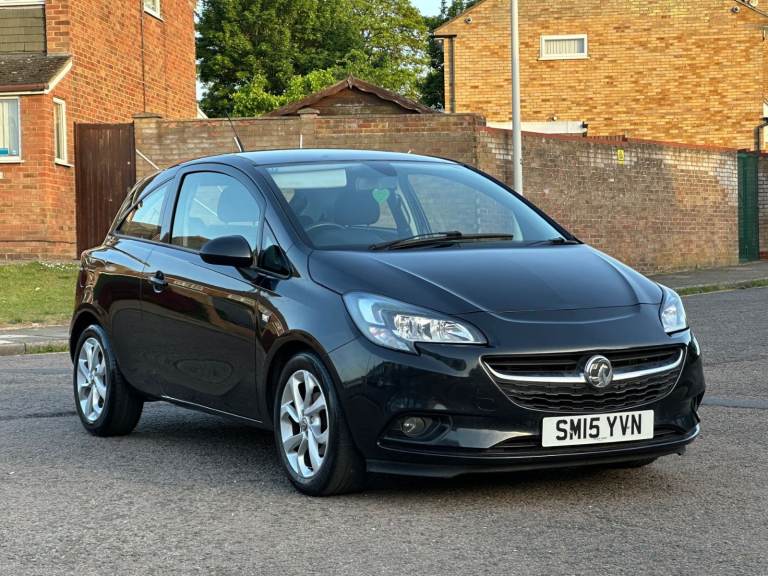 VAUXHALL CORSA 1.2 PETROL £35 ROAD TAX FULL SERVICE HISTORY MANUAL MOT BLACK 3DR 2015 63,000 ONLY