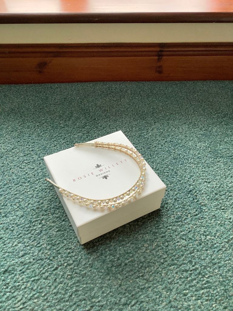 Pearl Tiara Headband by Rosie Willett Designs