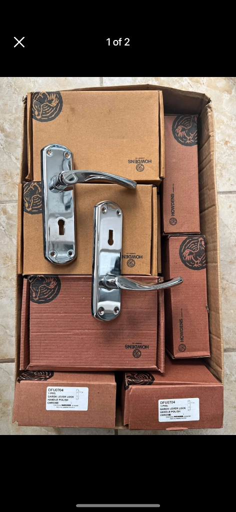 Grada lever lock handle polished chrome 