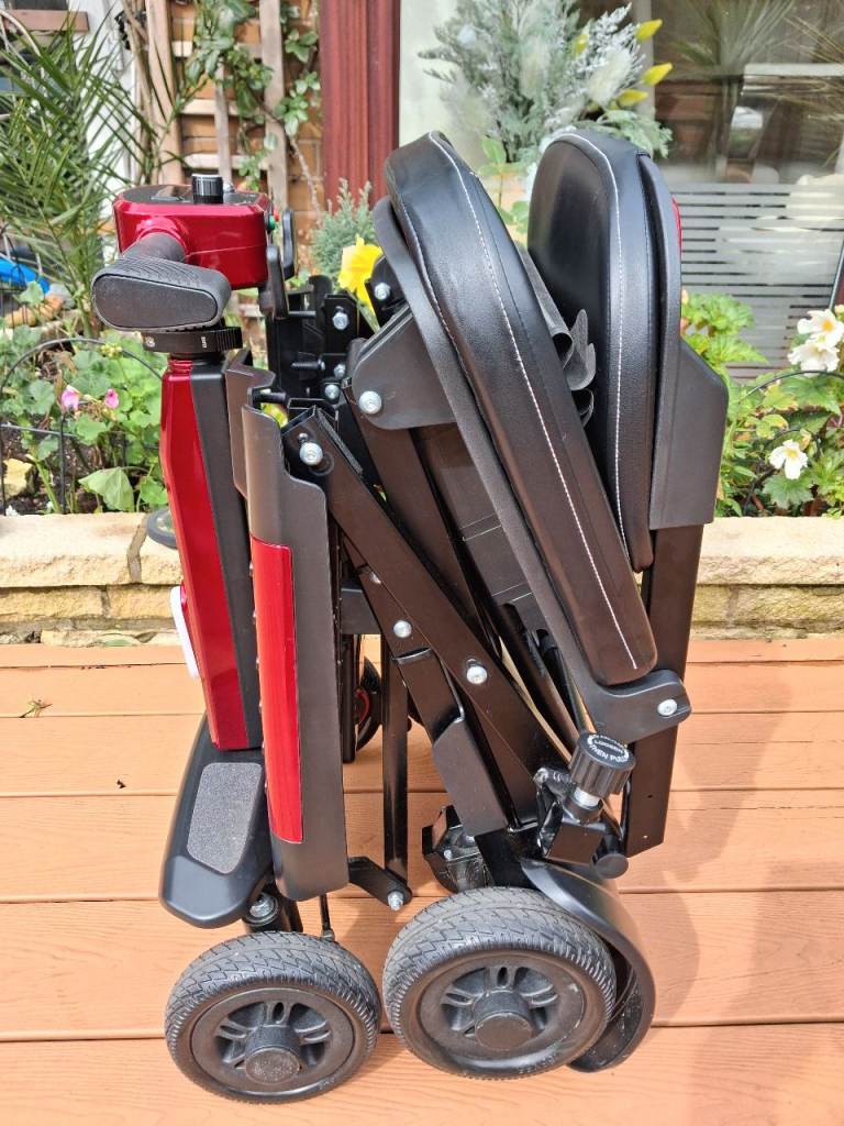 Folding Mobility Scooter – Red, Good Condition