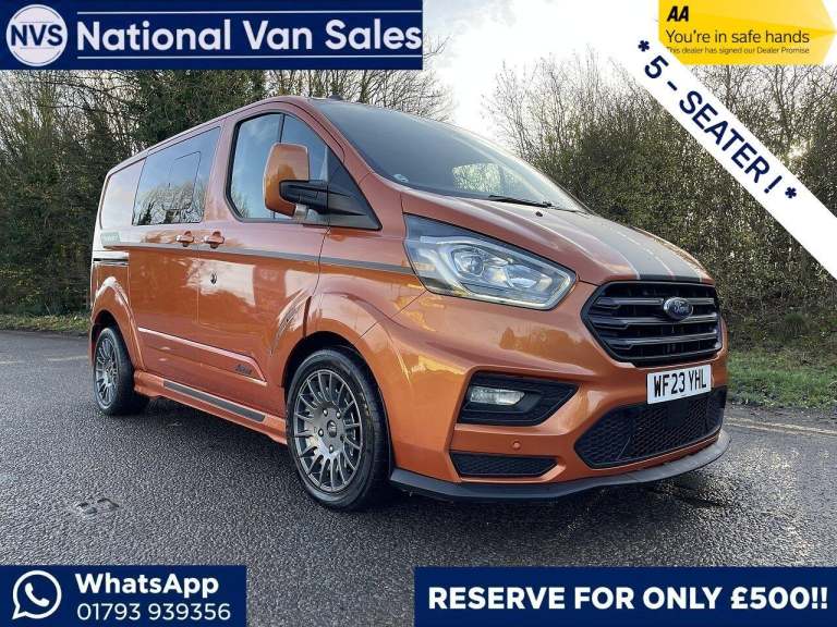 2023 Ford Transit Custom 2.0 320 EcoBlue MS-RT Crew Van Double Cab 5dr Diesel Auto L1 H1 Euro 6 (...