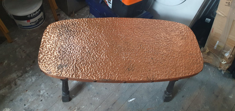 Vintage copper coffee table