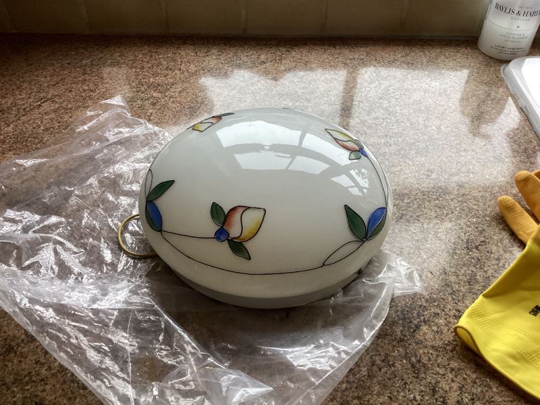 Decorative Glass Light Shade - Floral Pattern -  FREE £0