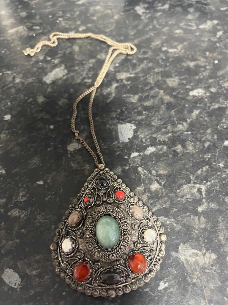 Antique Huge tribal pendant necklace 