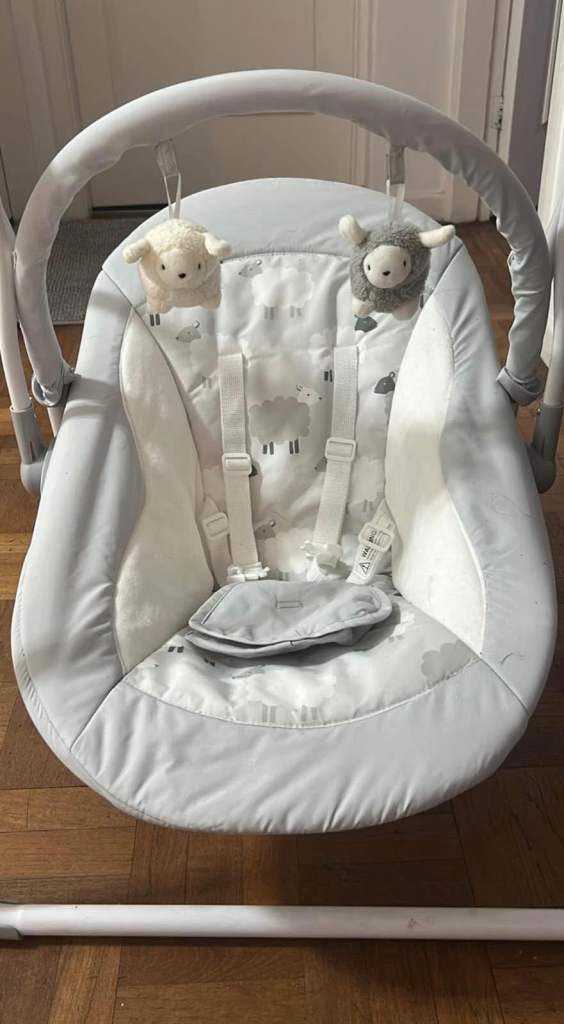 Baby Swing/Bouncer with Sheep Toys – As Good As New