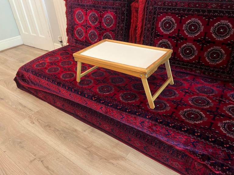 Folding Wooden Bed Tray with Angle Adjustable, Serving, Breakfast in Bed, Laptop desk, Lap desk