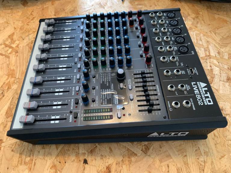  Alto Live 802 Mixing Console 8 Channels Stage Mixer - Black