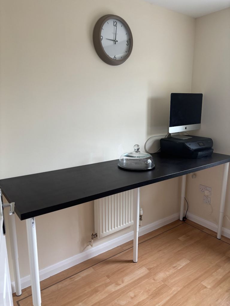 IKEA BESTSELLER TABLE DESK 200cm 2m with legs for home office, gaming, crafting, car boot sales