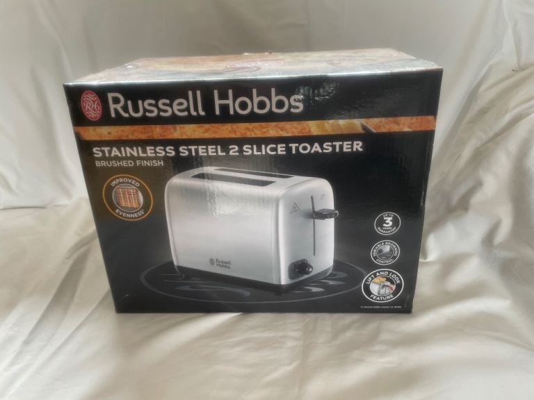 Brand New Russell Hobbs 2 Slice Toaster - Stainless Steel
