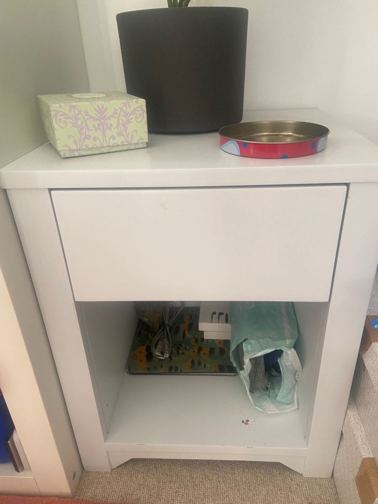 Set of two solid wood side tables - like new condition 