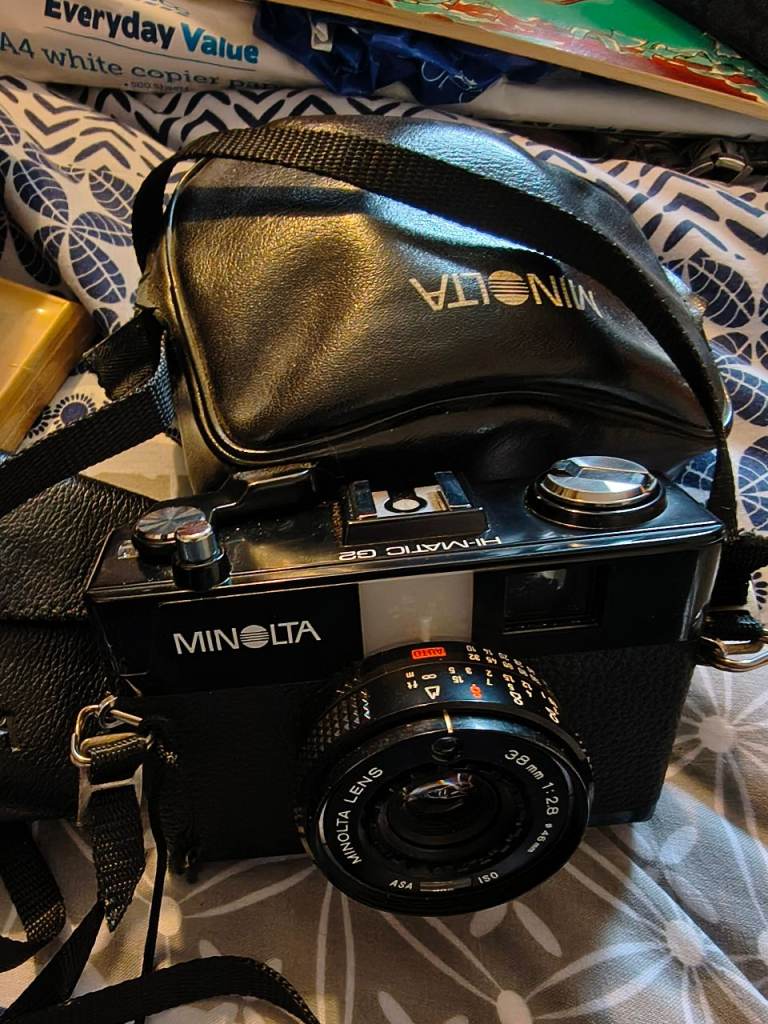 Minolta Hi-Matic G Film Camera with Case