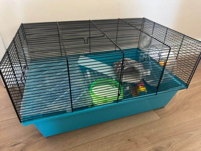 small animal / pet cage with some accessories , hamster, mouse etc