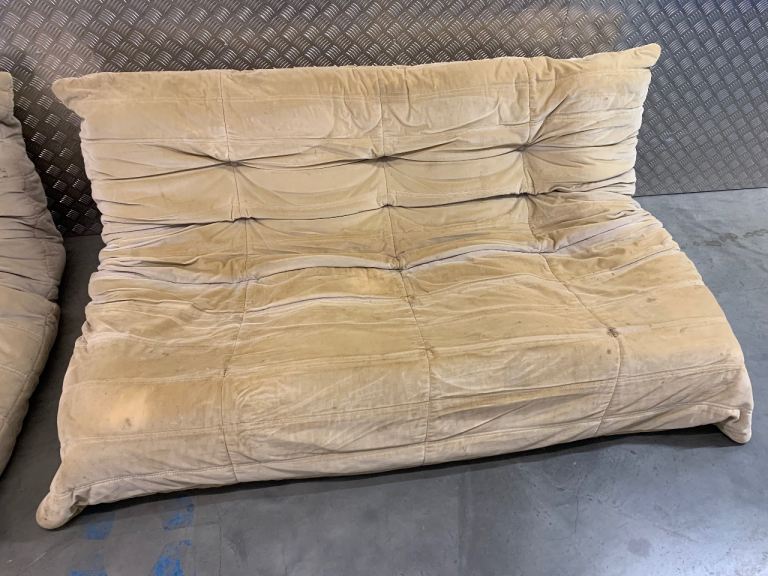 Ligne Roset Togo Vintage 2 Seater & 3 Seater Sofa for Restoration - project. 