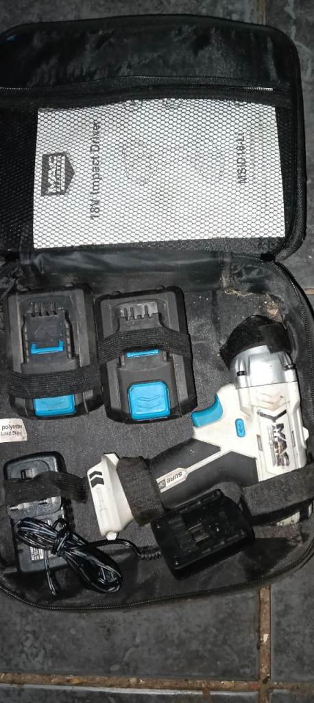 MacAllister Impact Driver & 2 Batteries