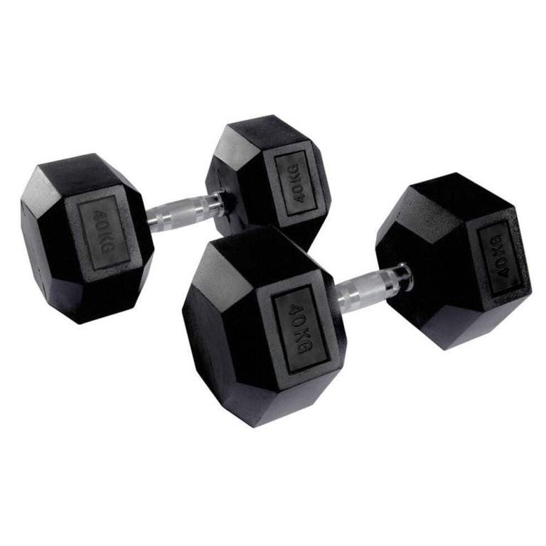 40 kg hex rubber dumbells