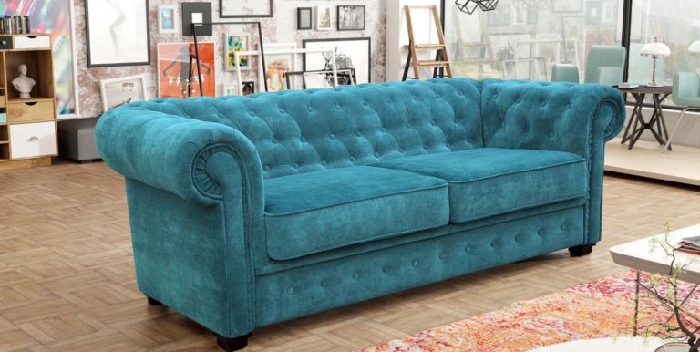 Chesterfield sofa bed in excellent condition