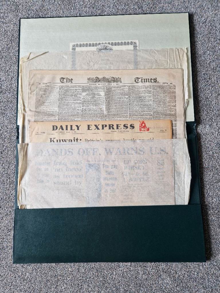 Two original newspapers dated 1st July 1961