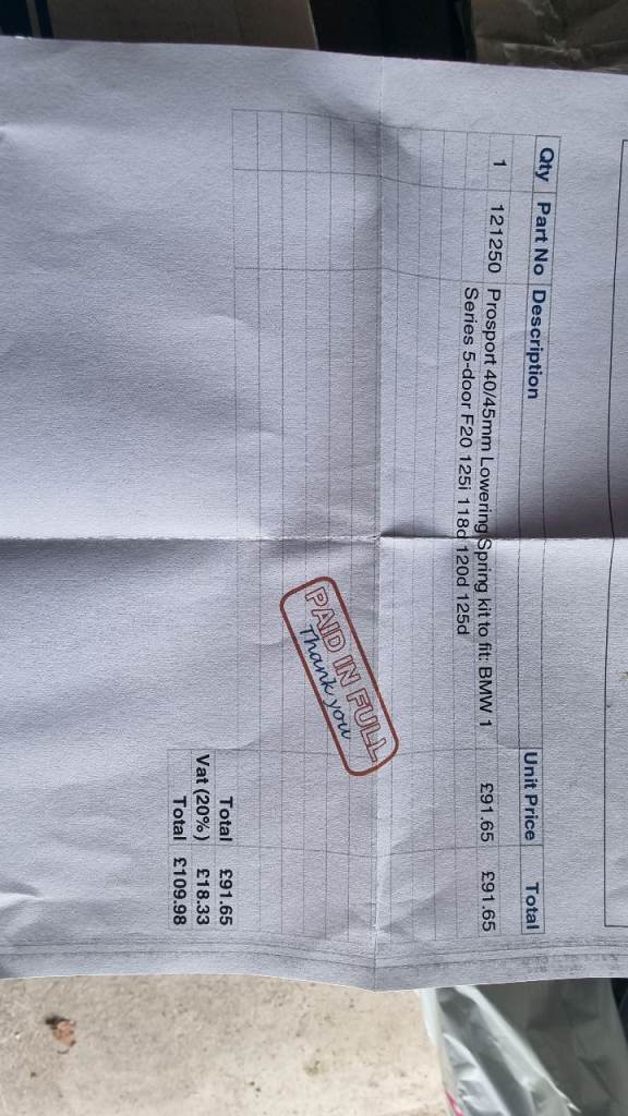 Bmw 1 series spring set