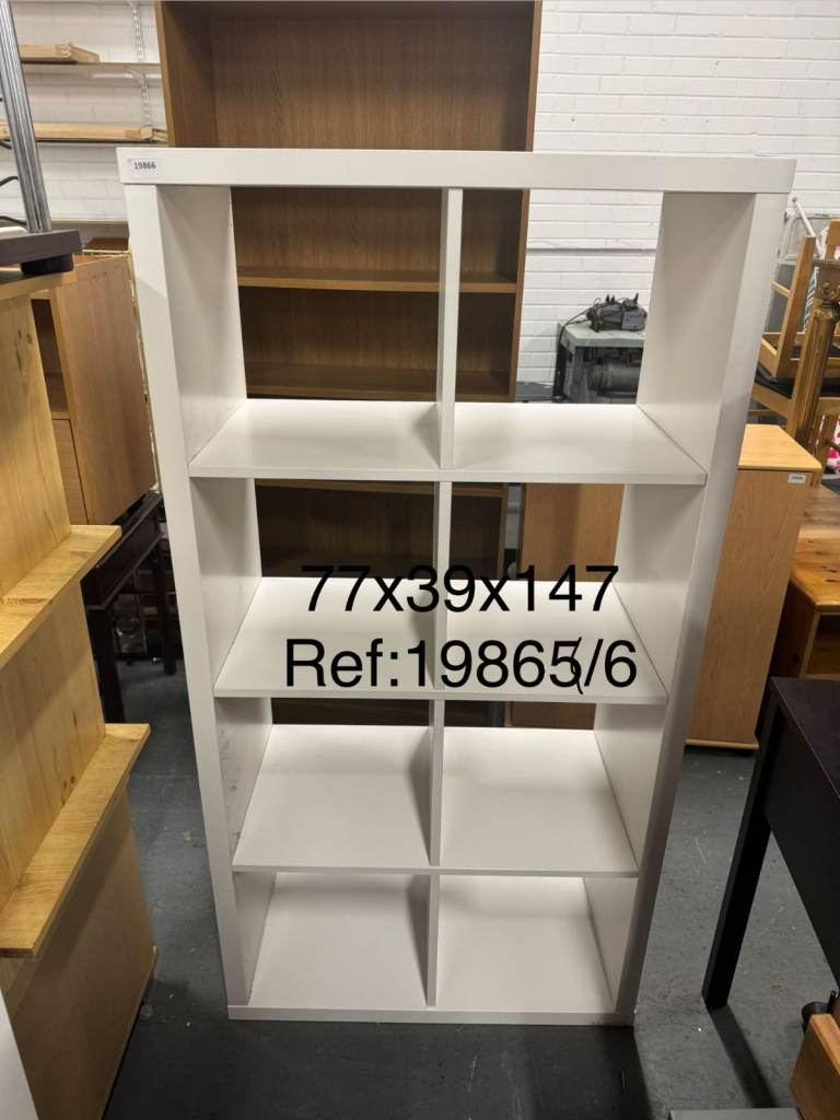 White 8 cube storage unit, 2 available @ £40 each, ref:19865