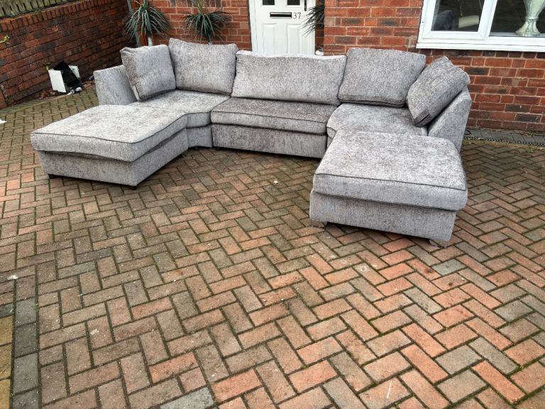 image for Grey u shape corner sofa 