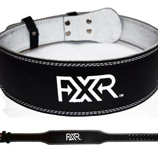 FXR SPORTS LEATHER WEIGHT LIFTING BELT TRAINING BACK SUPPORT POWER GYM - 4 SIZES