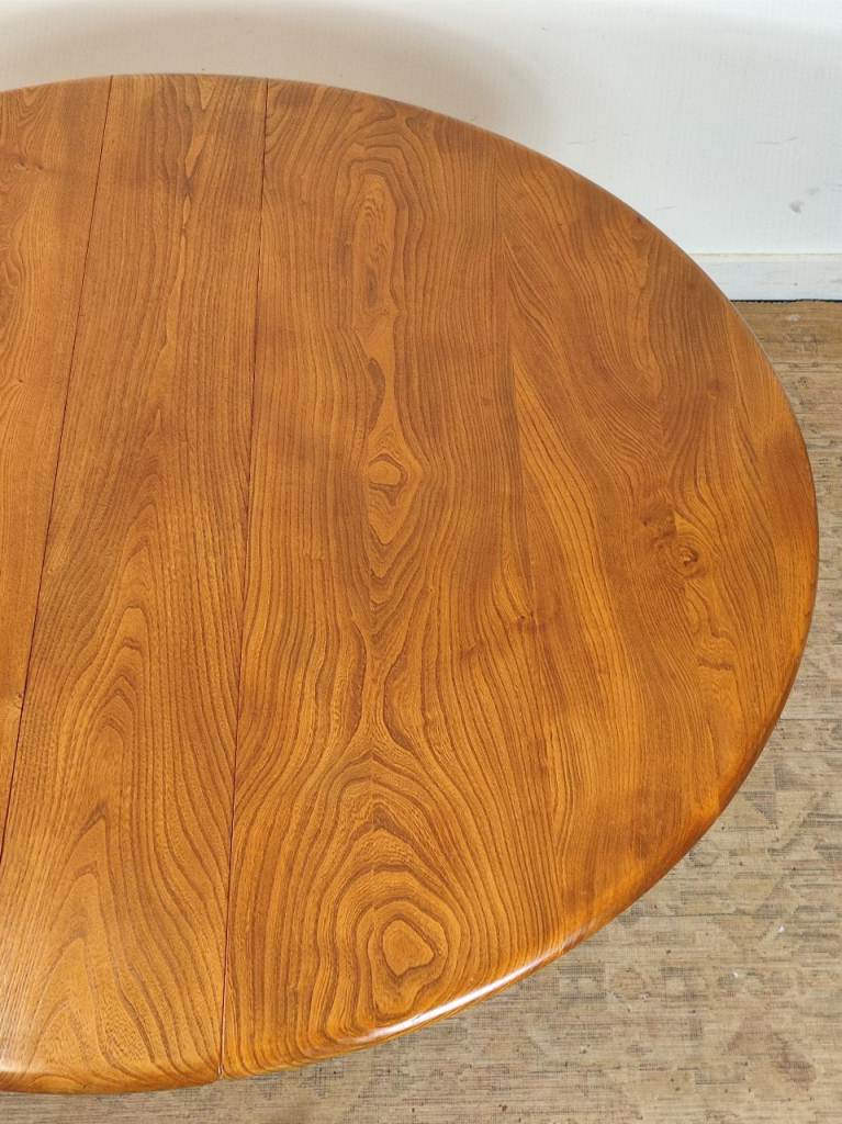 Vintage Ercol Dining Table Mid Century Drop leaf Gateleg Elm And Beech Del Avai