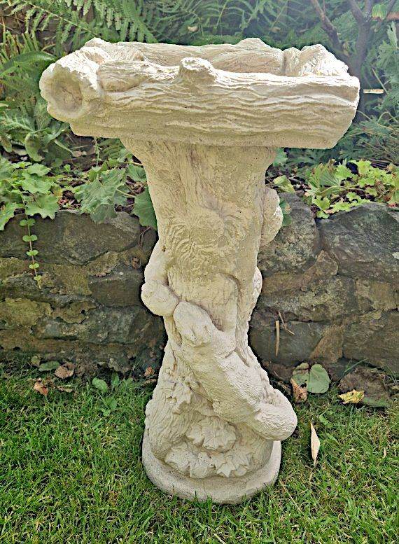 Squirrel birdbath 24ins high