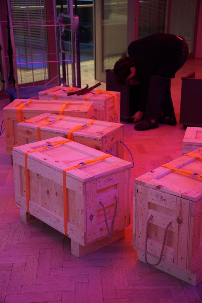 6x Used Heavy Duty Wooden Shipping / Storage Crates with Rope Handles