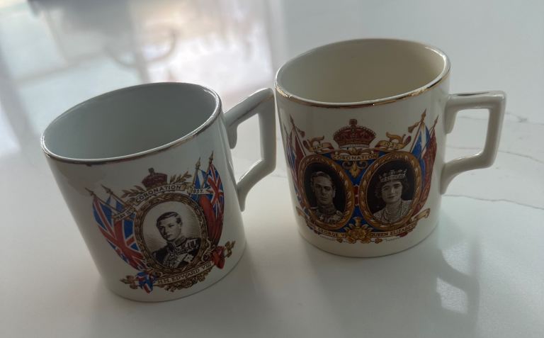 2 Old Vintage Coronation Mugs 