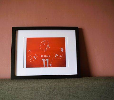 Salah Liverpool Stencil A4 Print