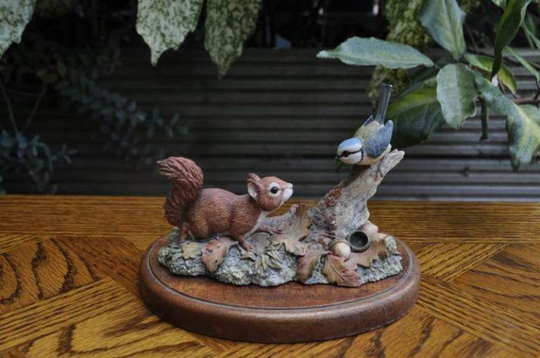 image for Border Fine Arts - baby squirrel and blue tit
