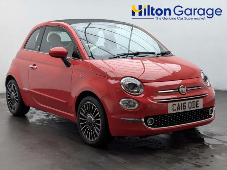 2016 Fiat 500C 1.2 ECO Lounge Convertible 2dr Petrol Manual Euro 6 (s/s) (69 bhp) BLUETOOT CONVER...