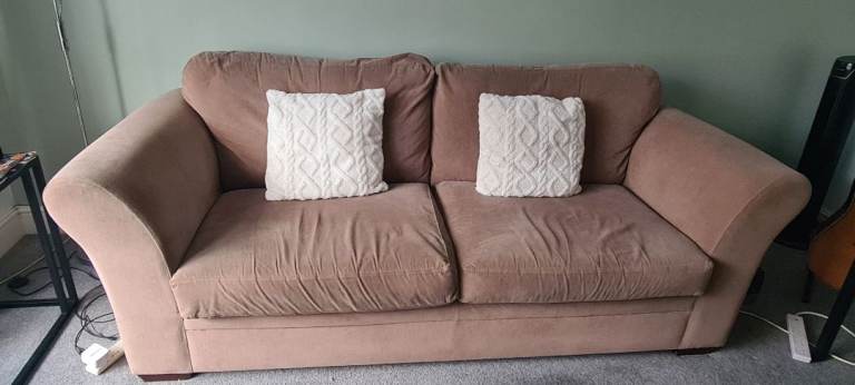FREE  - STILL AVAILABLE AS OF 25/2 - BEIGE 3 SEATER SOFA AND CHAIR