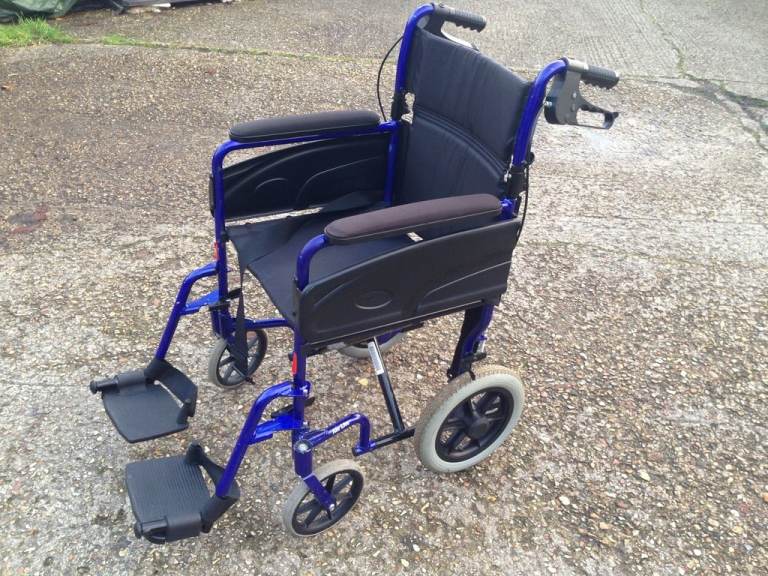 image for Light-weight Invacare ALU LITE attendant propelled wheelchair VG