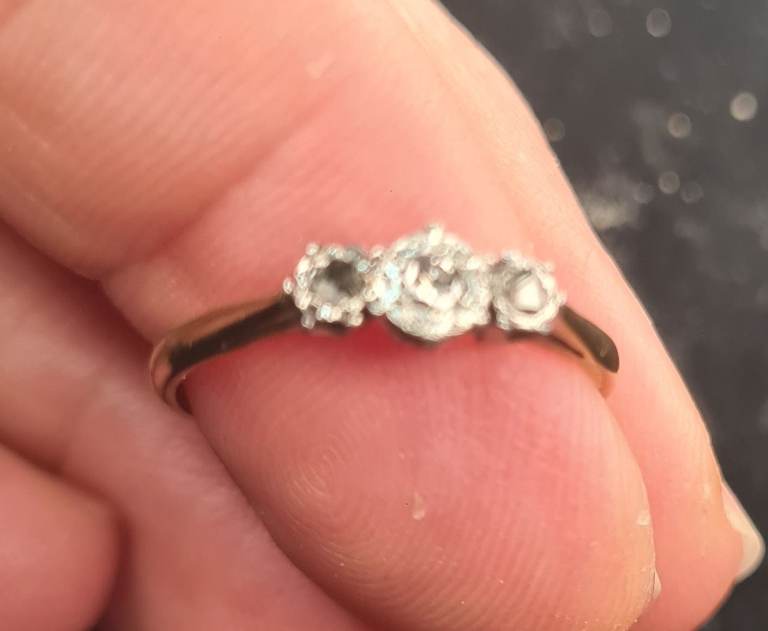 9ct Yellow Gold diamond Ring 1.69g  Size L. Price Based on Today’s Gold Rate 