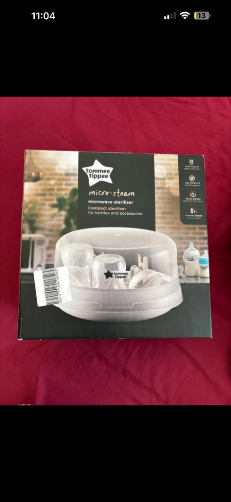 Tommee Tippee Micro-Steam Microwave Steriliser – New, Unused