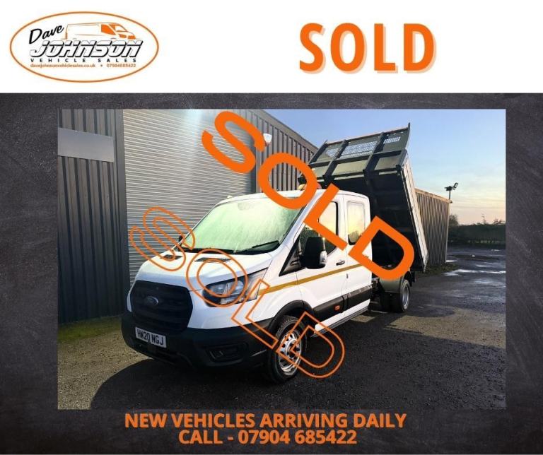 FORD TRANSIT 350 L3 DIESEL RWD 2.0 EcoBlue 130ps Double Cab Tipper 2020 